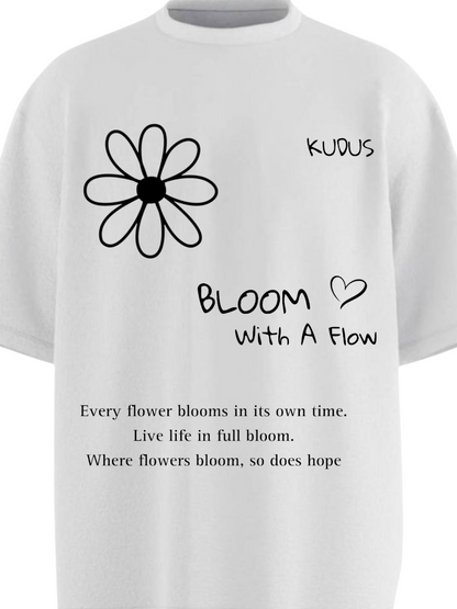 BLOOM WITH A FLOW Heavy Weight Oversized T-shirt