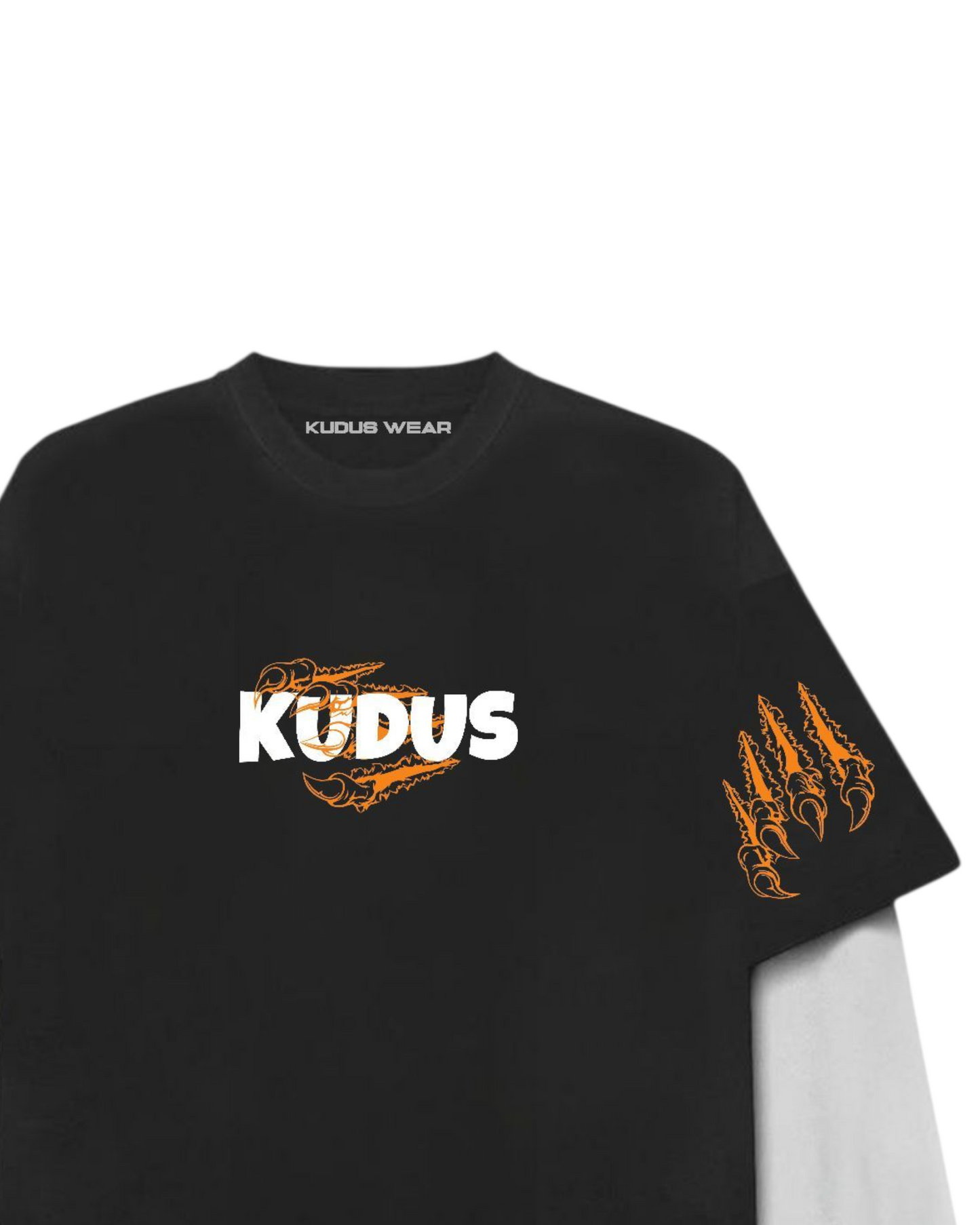 LION SCRATCH B&W Long Sleeve Heavy Weight T-shirt
