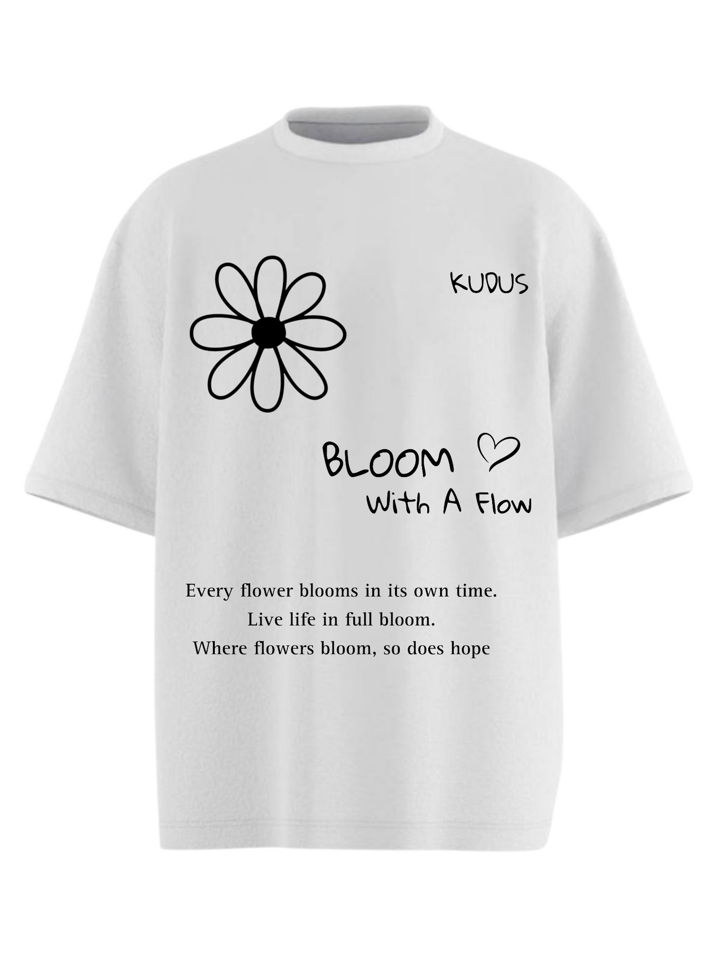BLOOM WITH A FLOW Heavy Weight Oversized T-shirt