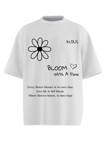 BLOOM WITH A FLOW Heavy Weight Oversized T-shirt