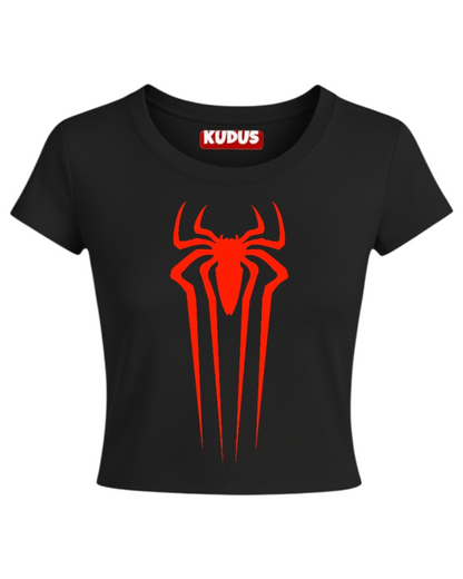 Spider Black Crop top