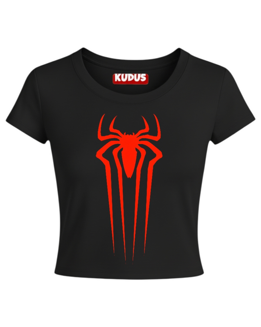 Spider Black Crop top