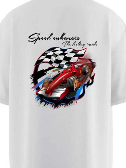 Speed Enhances Heavy Weight Oversized T-shirt