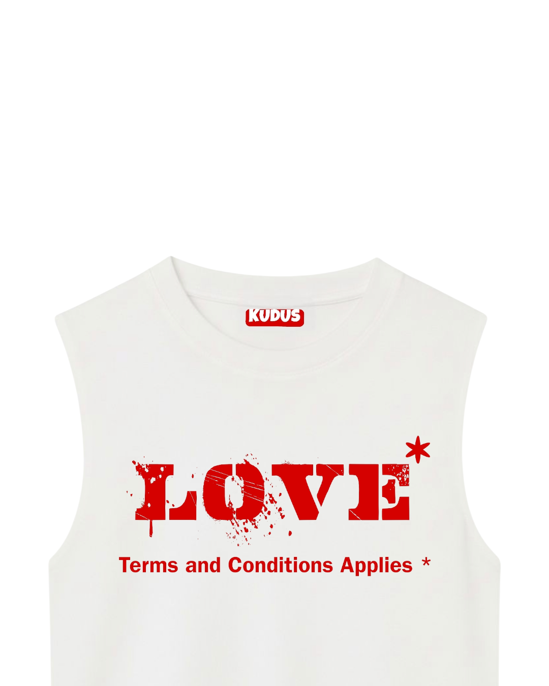 LOVE ULTRASOFT WHITE SLEEVELESS VESTS