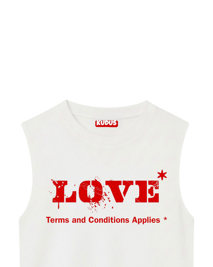 LOVE ULTRASOFT WHITE SLEEVELESS VESTS