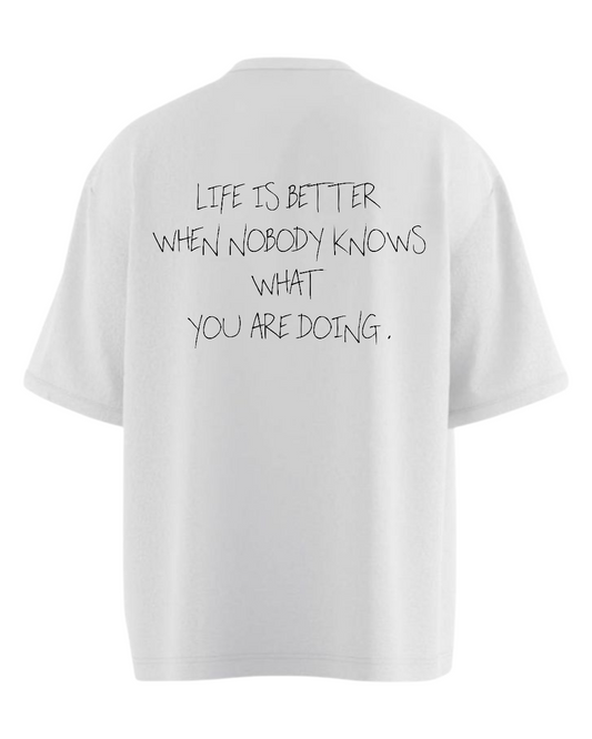 LIFE IS BETTER Heavy Weight Oversized T-shirt