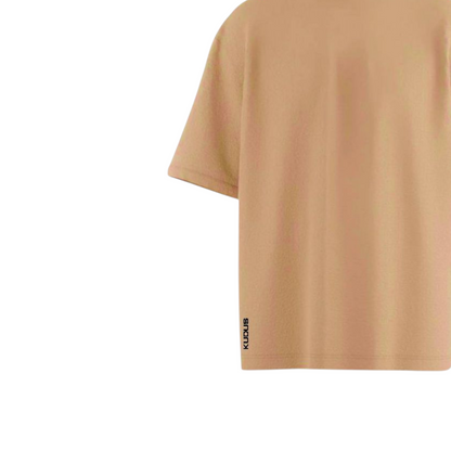 Everyday Classy Biege Solid Ultrasoft Oversized T-shirt