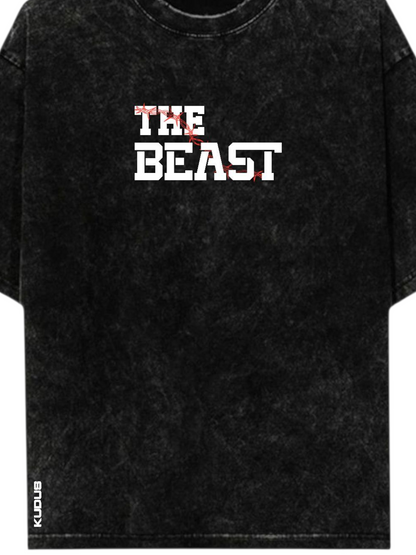 THE BEAST Acid Wash Ultrasoft Oversized T-shirt
