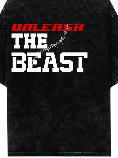 THE BEAST Acid Wash Ultrasoft Oversized T-shirt