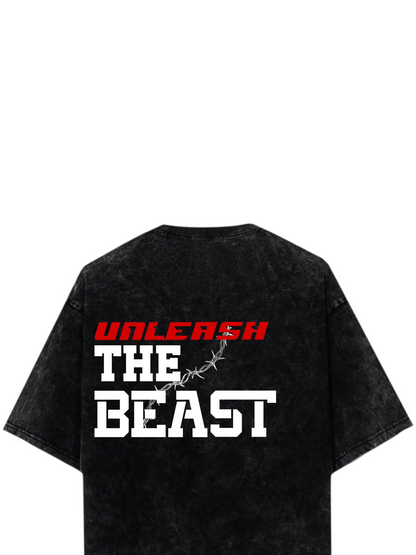 THE BEAST Acid Wash Ultrasoft Oversized T-shirt