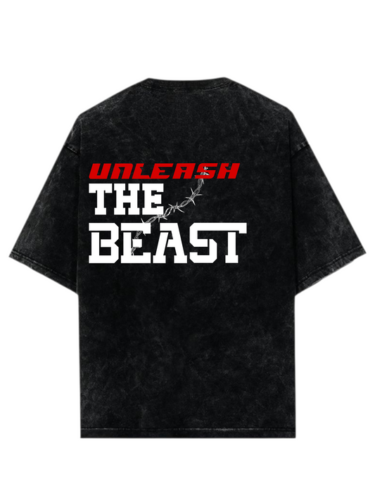 THE BEAST Acid Wash Ultrasoft Oversized T-shirt