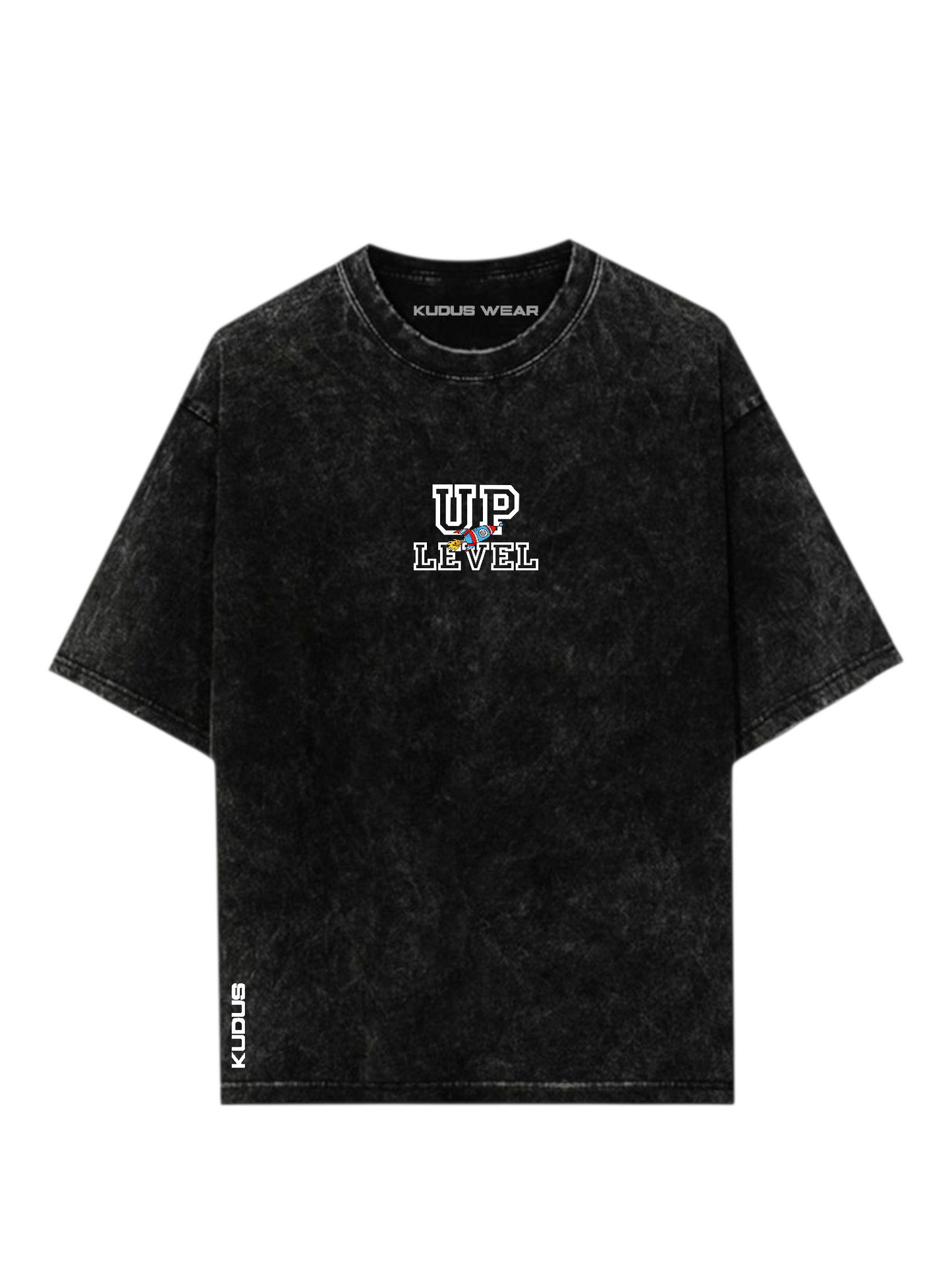LEVEL UP Acid Wash Ultrasoft Oversized T-shirt