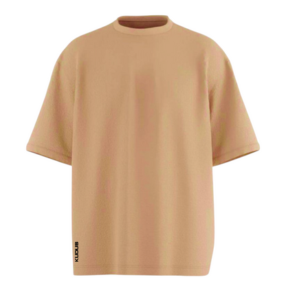 Everyday Classy Biege Solid Ultrasoft Oversized T-shirt