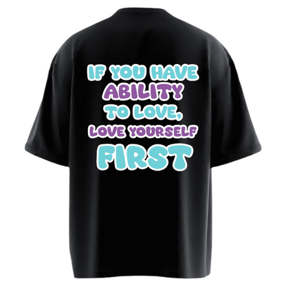 Ability To Love Ultra Soft Heavy Weight Oversized T-shirt // Black