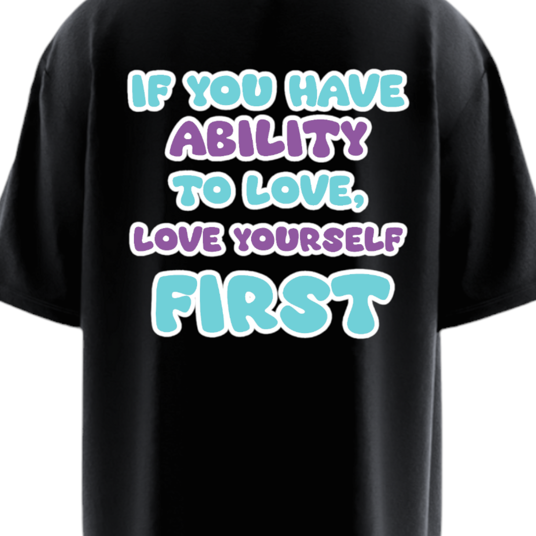 Ability To Love Ultra Soft Heavy Weight Oversized T-shirt // Black
