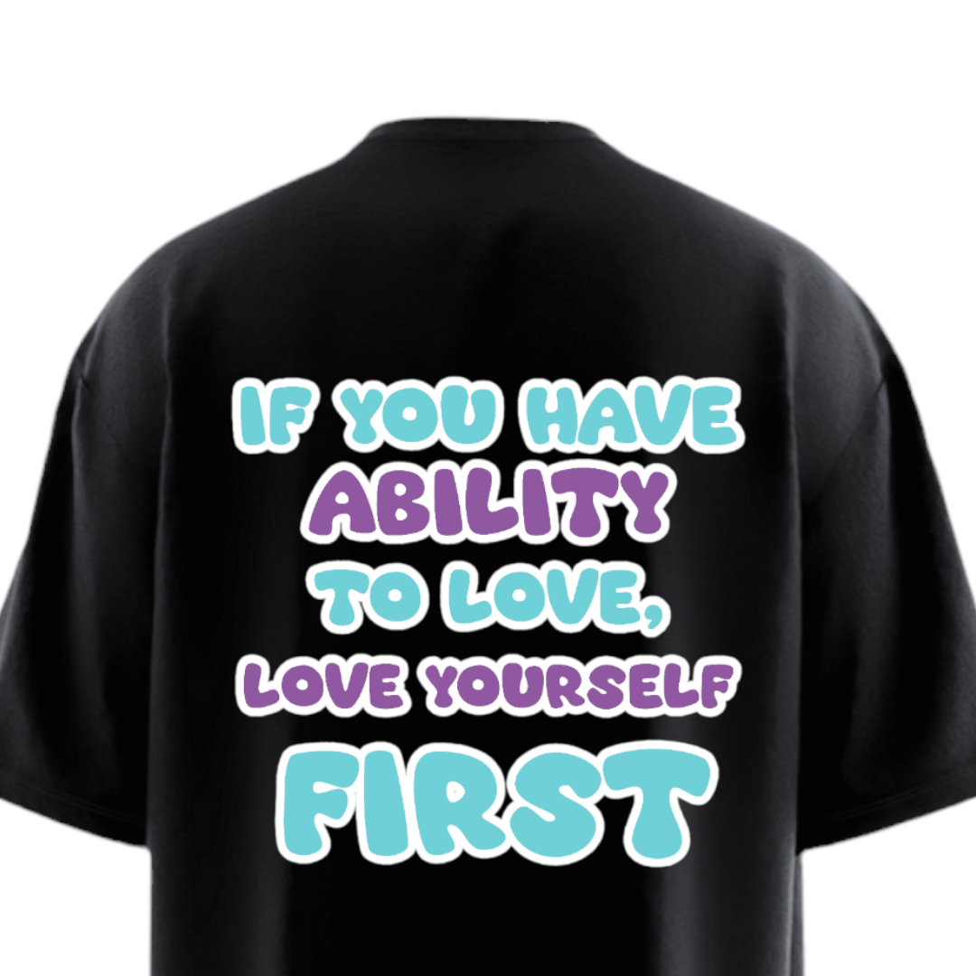 Ability To Love Ultra Soft Heavy Weight Oversized T-shirt // Black