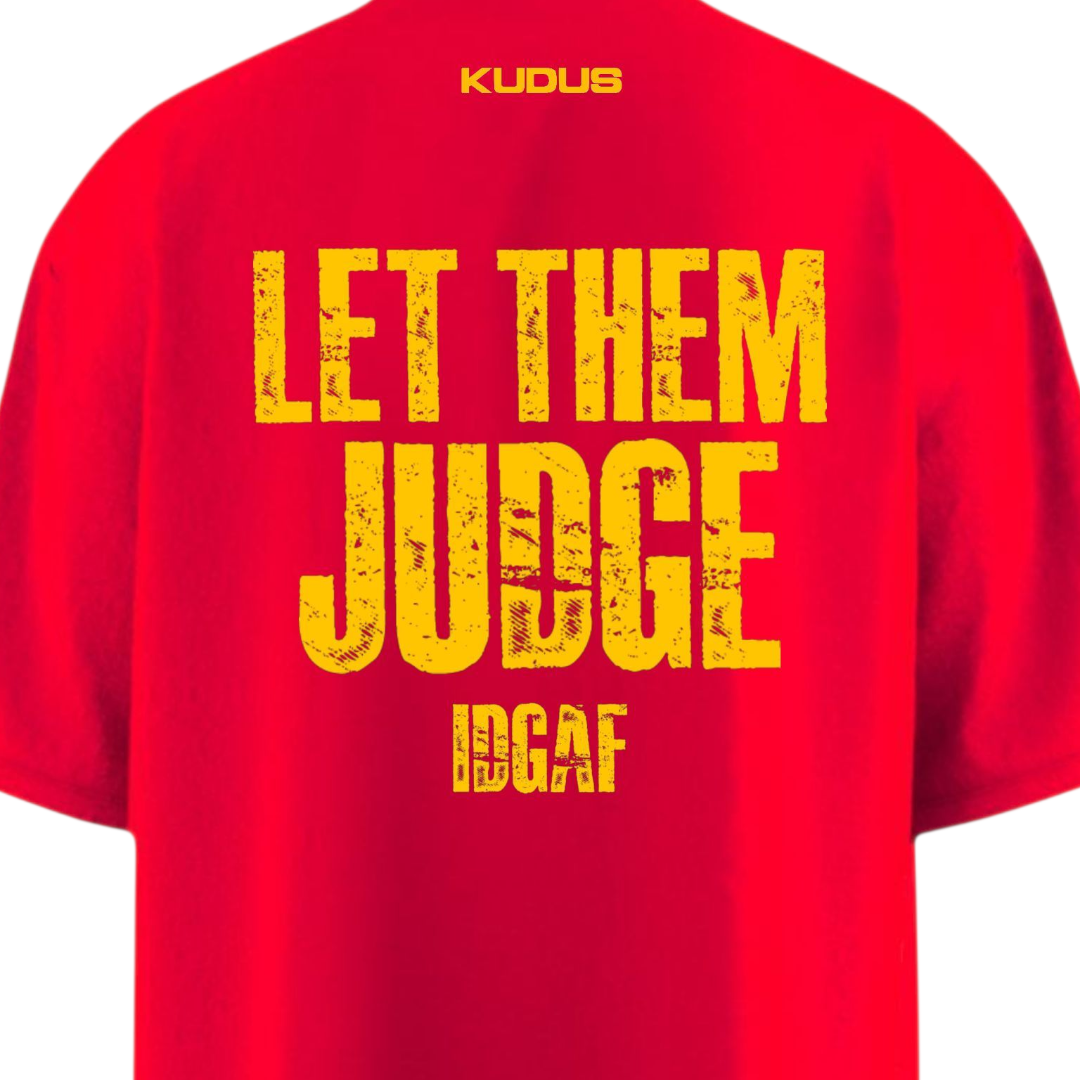 LET THEM JUDGE Heavy Weight Oversized T-shirt