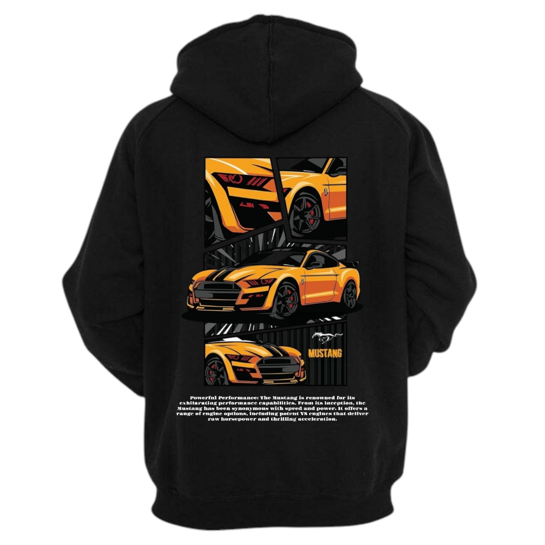 mustang, hoodie, basic hoodie, black hoodie