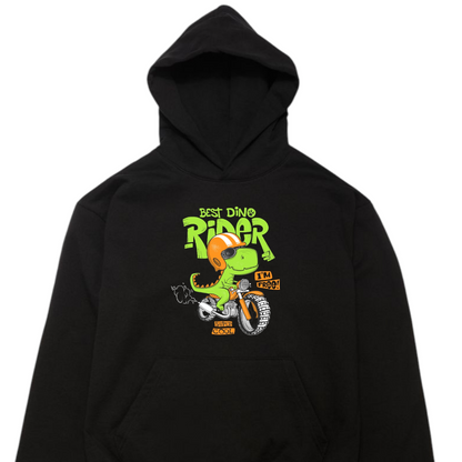 DINO RIDER BLACK HOODIE