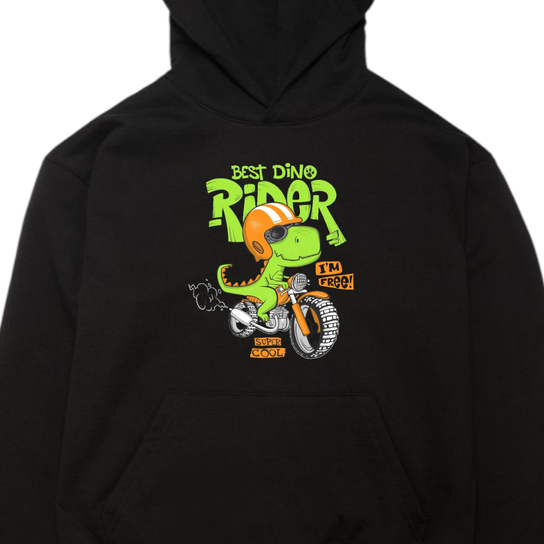 DINO RIDER BLACK HOODIE