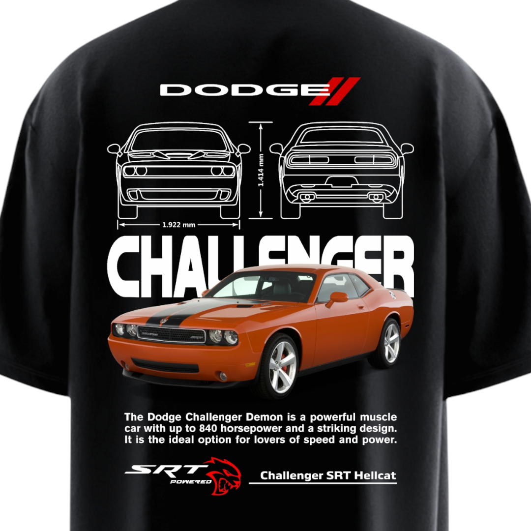 Dodge Challenger Heavy Weight Oversized T-shirt