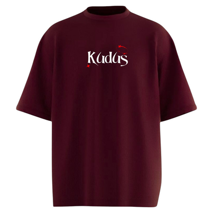 Moody Maroon Oversized T-shirt // Money Never Cheats