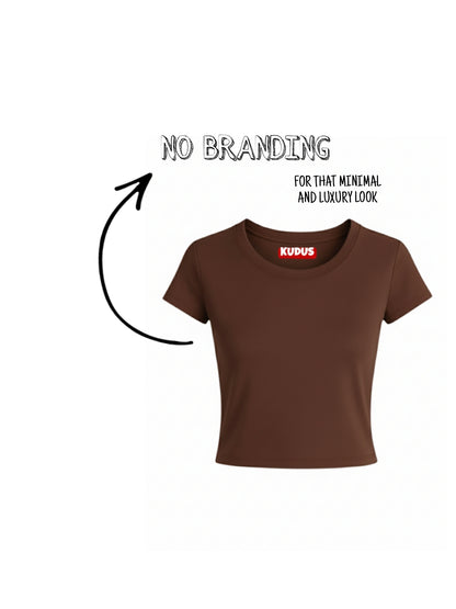 BASIC PLAIN SOLID EVERYDAY Baby Crop Top For Women