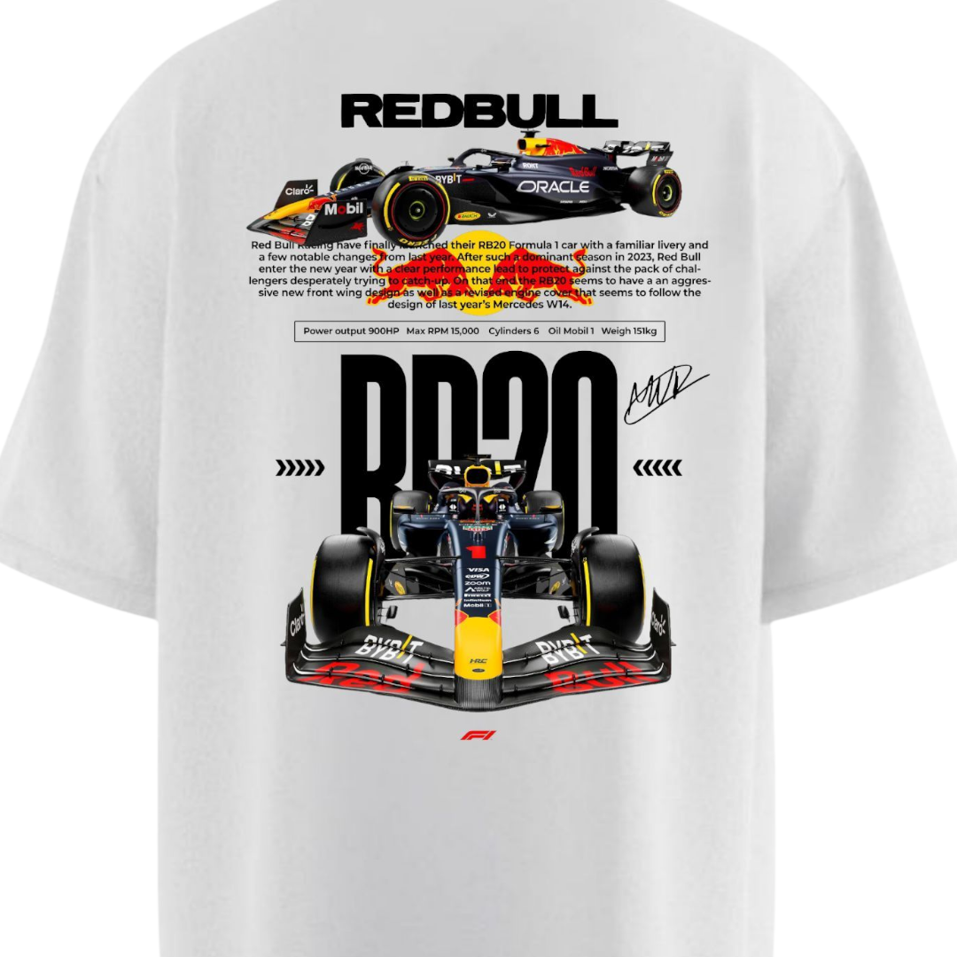 FORMULA 1 RB20 RACING Heavy Weight Oversized T-shirt