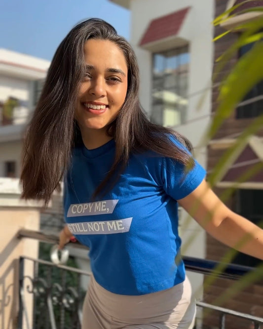 Copy Me, Still Not Me Baby Crop Top