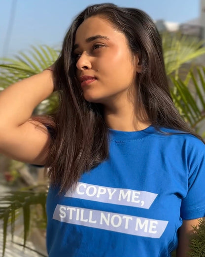 Copy Me, Still Not Me Baby Crop Top