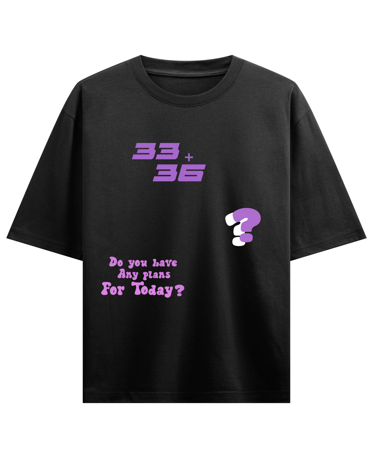 Black Oversized T-shirt Front Design