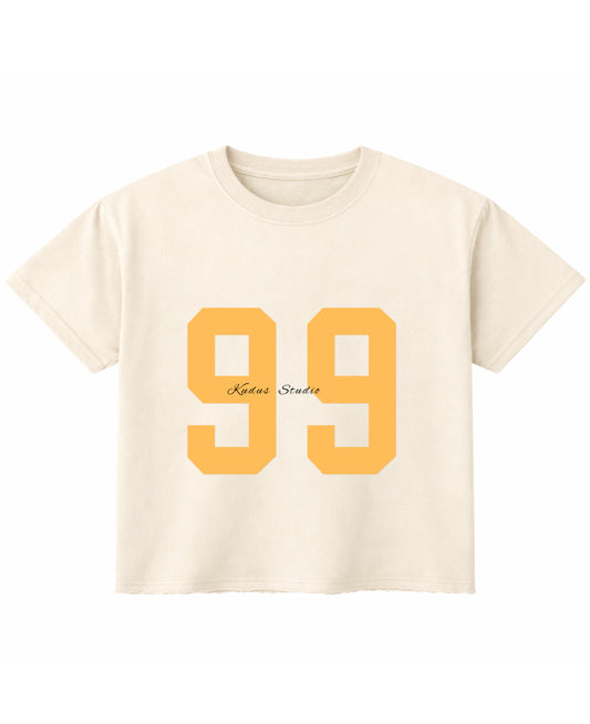 Off White Boxy Fit T-shirt Front Design