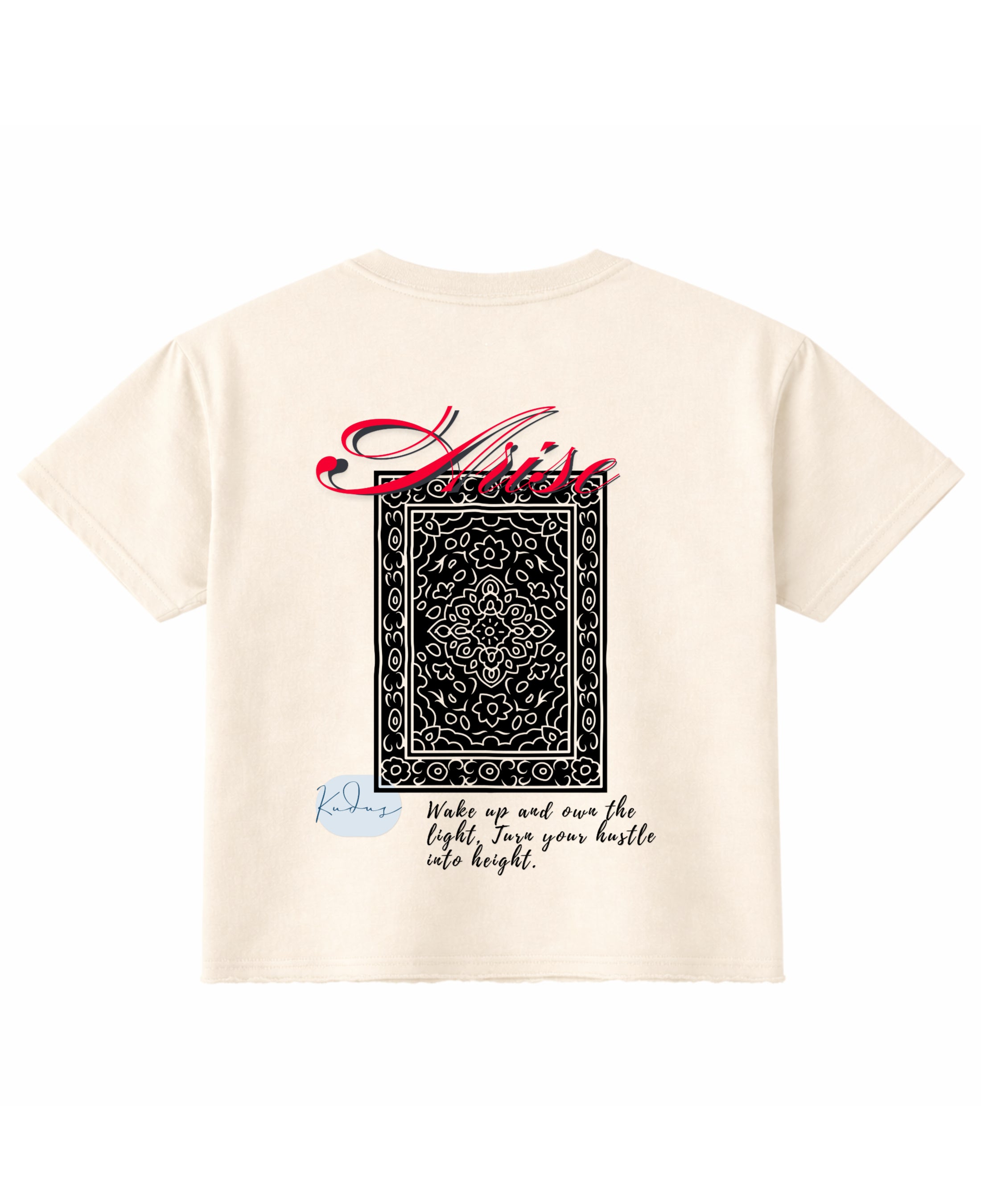 Off White Boxy Fit T-shirt Back Design