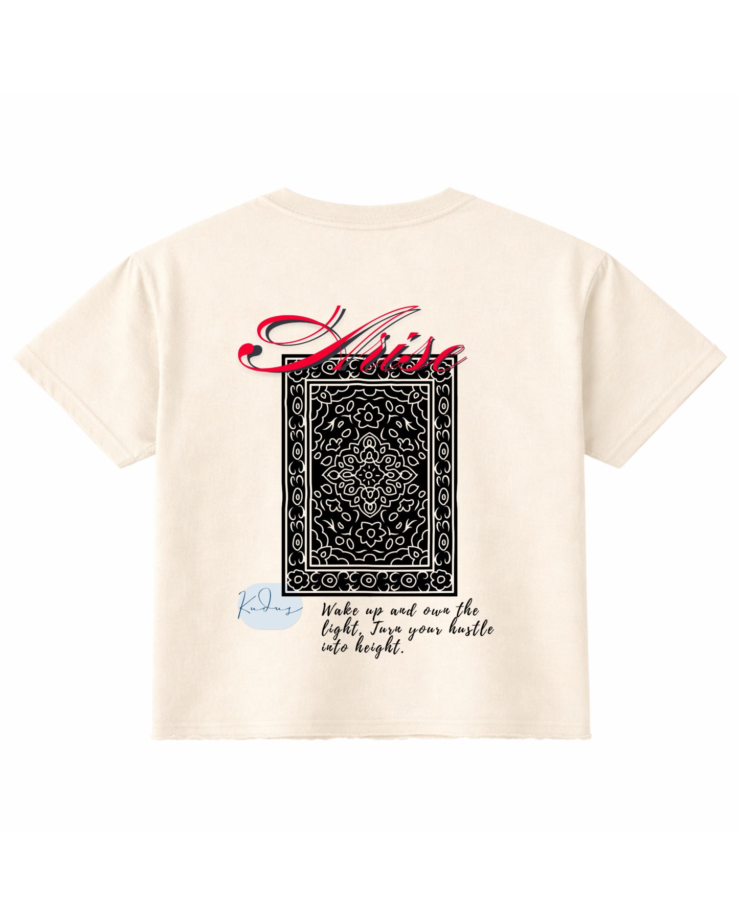 Off White Boxy Fit T-shirt Back Design
