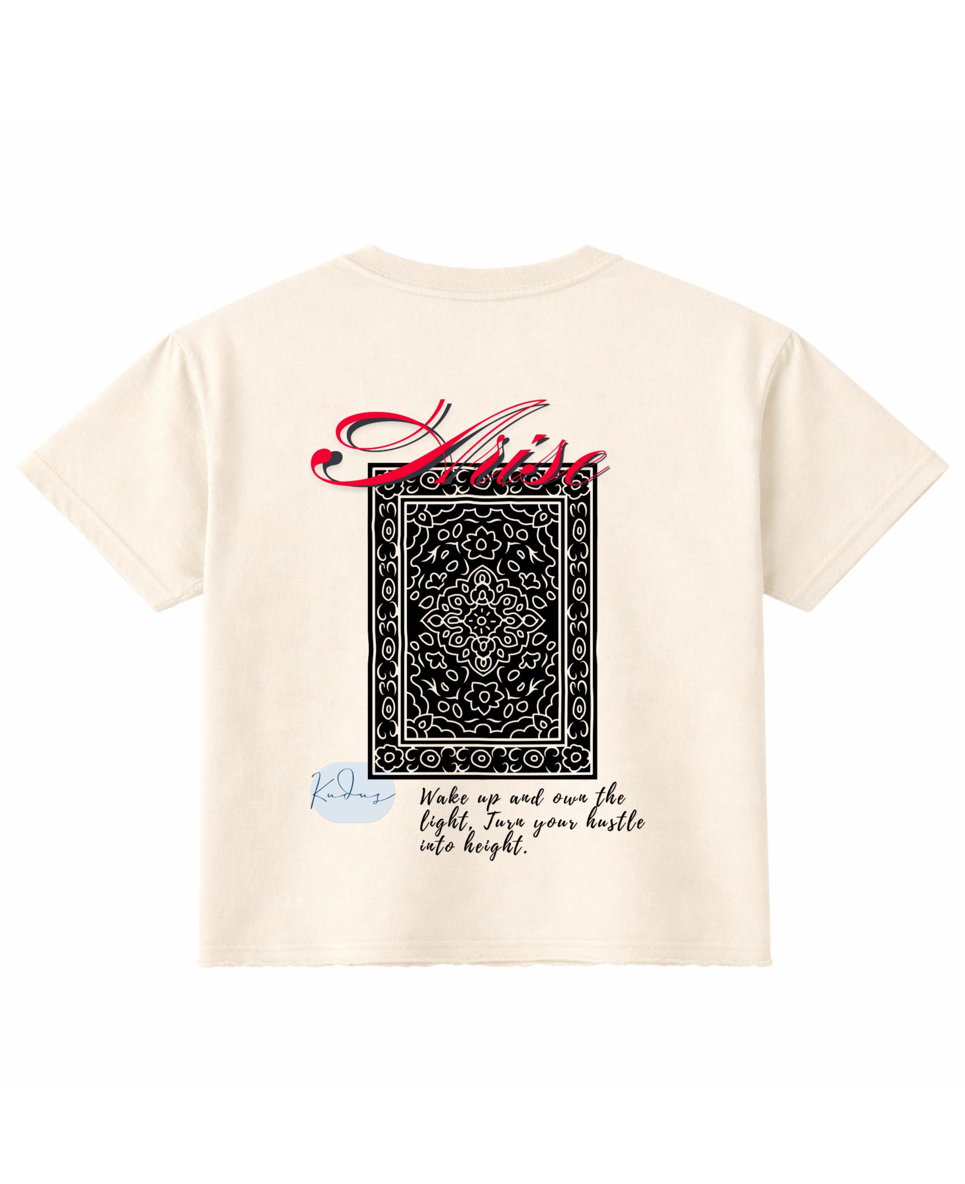 Off White Boxy Fit T-shirt Back Design