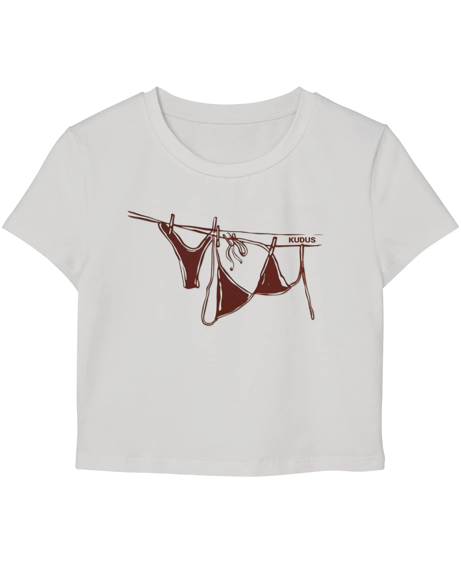 White Baby Tee Front Design
