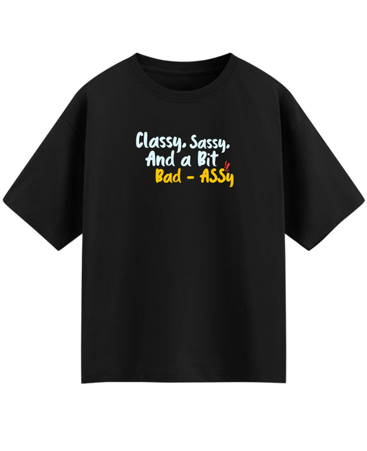 Black Oversized T-shirt Front Design