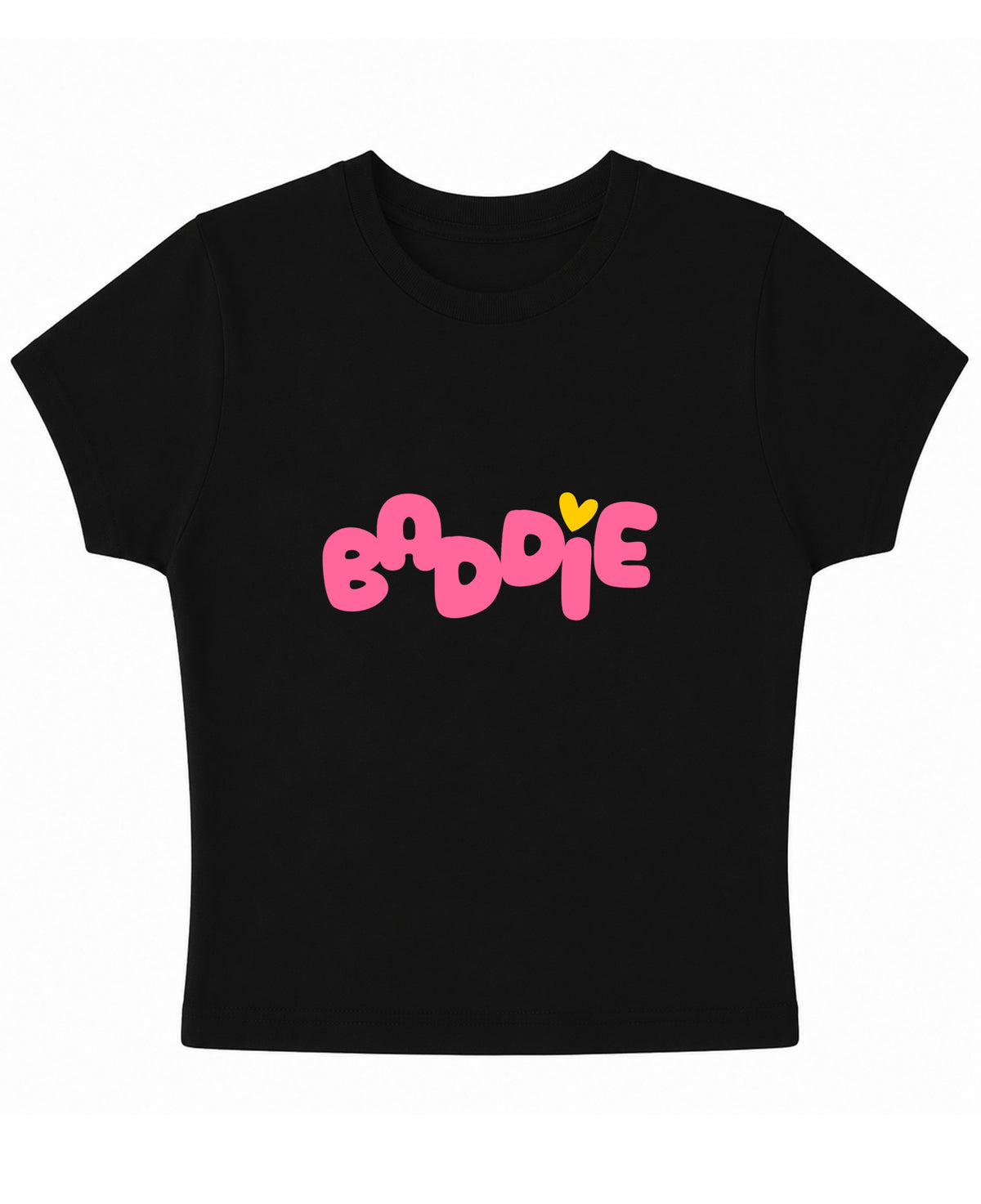Black Baby Tee Front Design