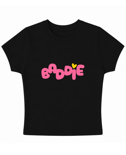 Black Baby Tee Front Design