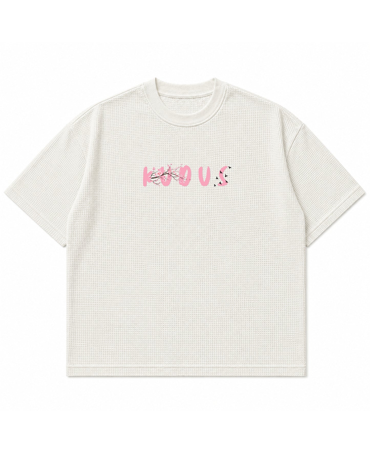 Off-white waffle boxy fit Front Design