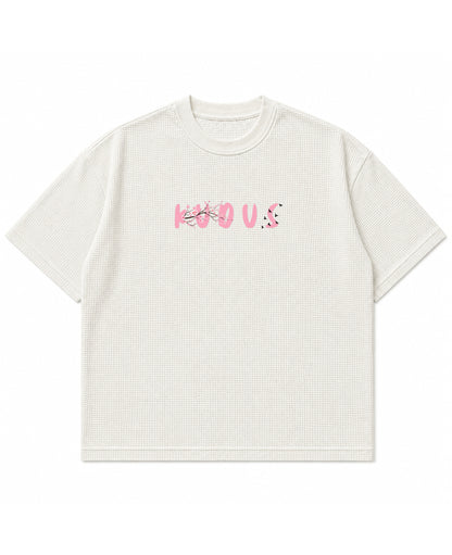 Off-white waffle boxy fit Front Design
