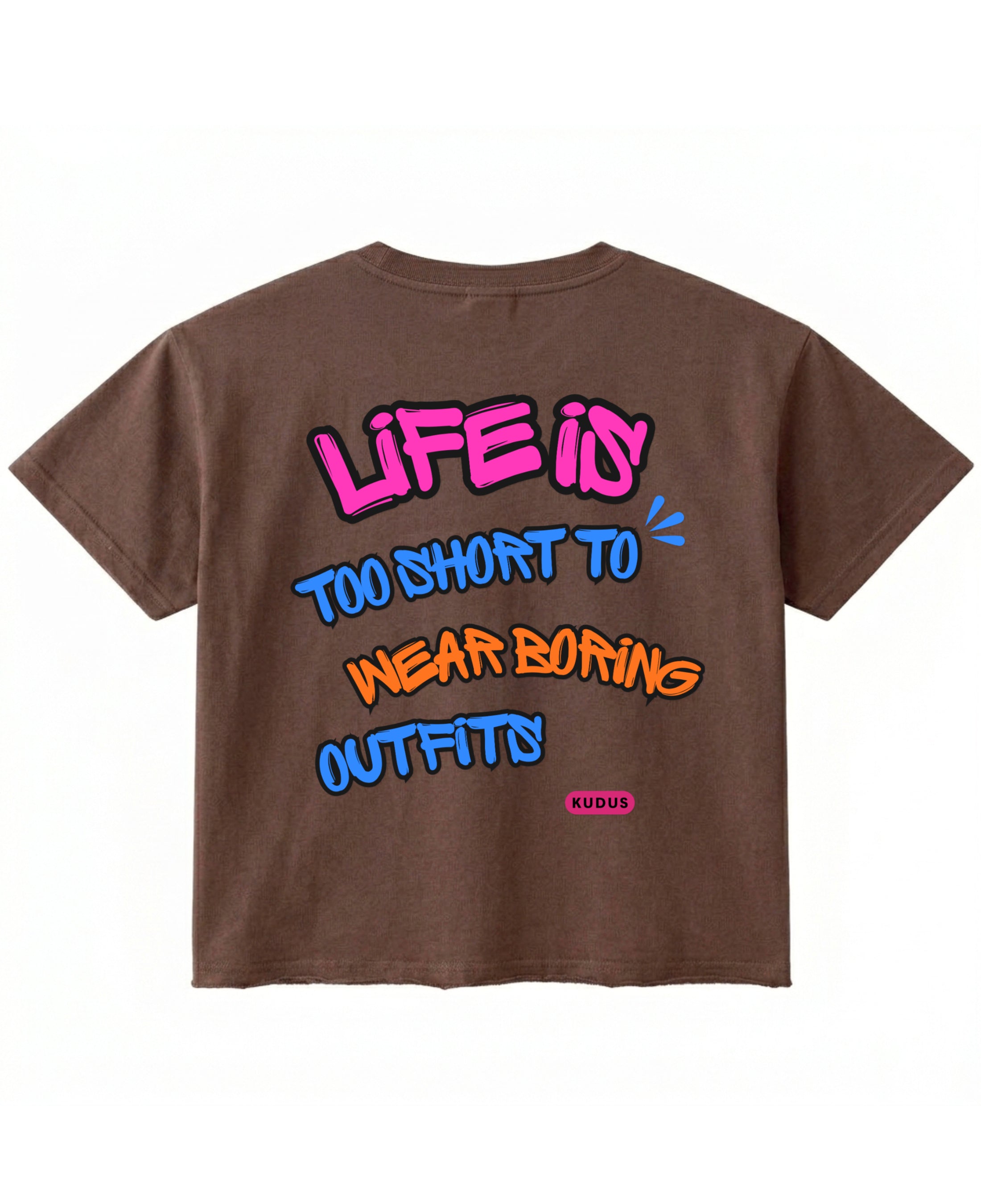 Brown Boxy Fit T-shirt Back Design