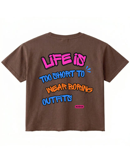 Brown Boxy Fit T-shirt Back Design