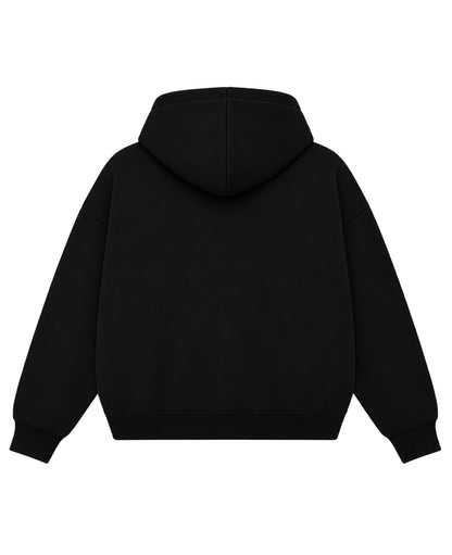 Black Boxy Hoodie Back Design