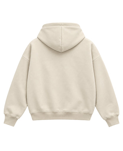 Cream Boxy Hoodie Back Design