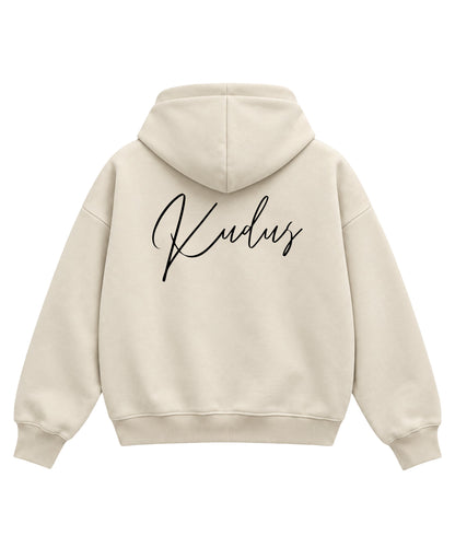 Cream Boxy Hoodie Back Design