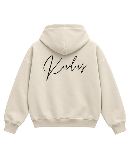 Cream Boxy Hoodie Back Design