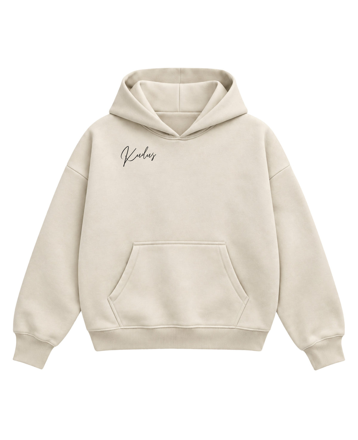 Cream Boxy Hoodie Front Design
