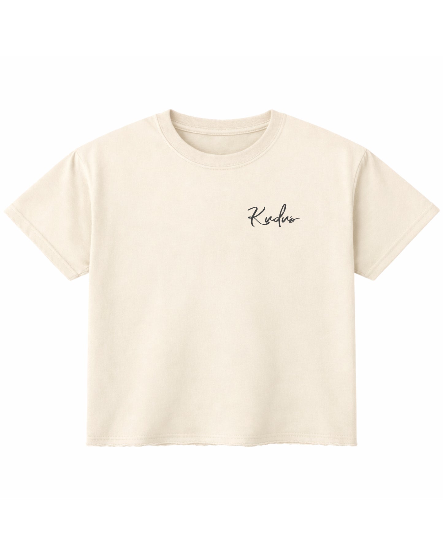 Off White Boxy Fit T-shirt Front Design