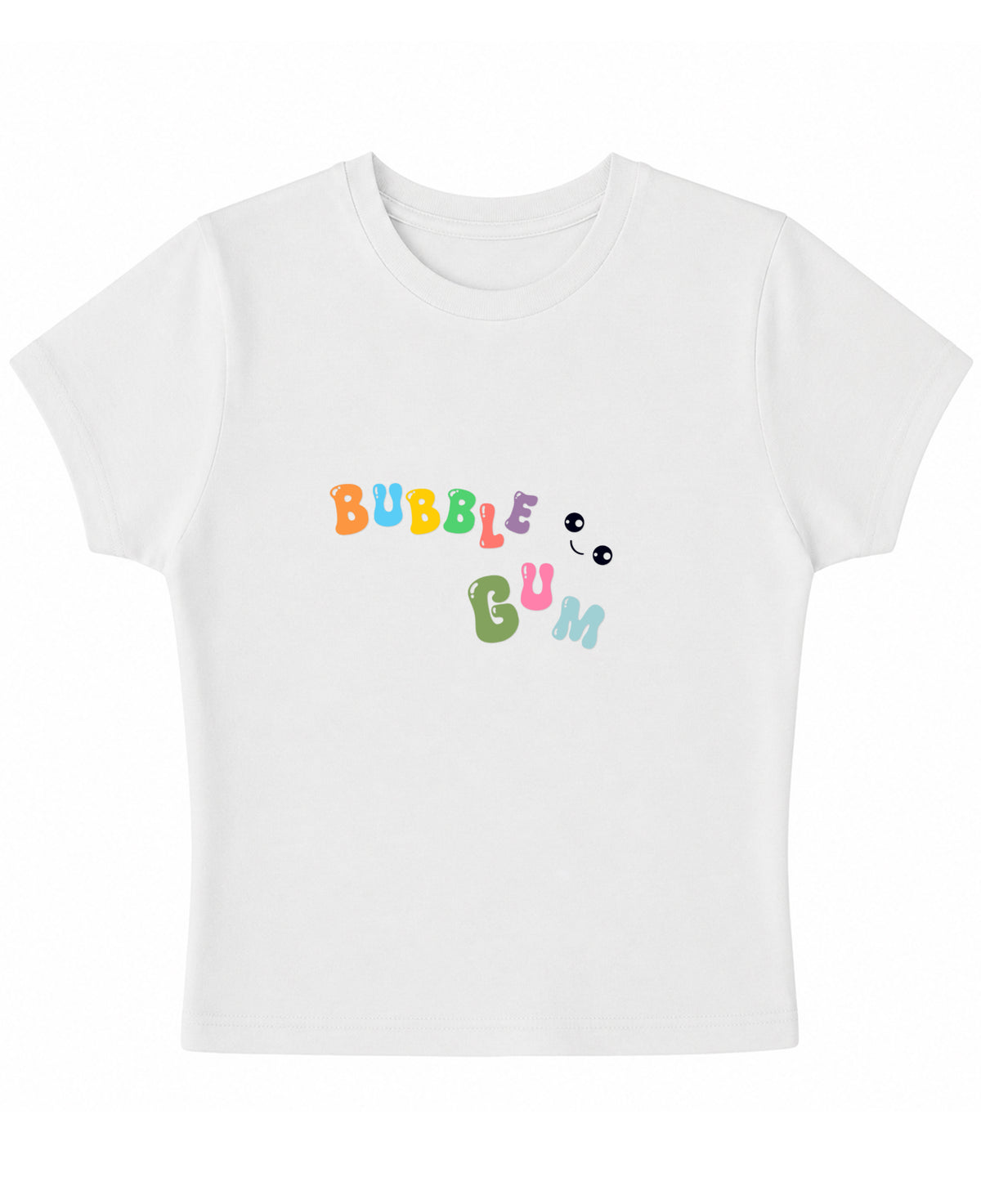 White Baby Tee Front Design